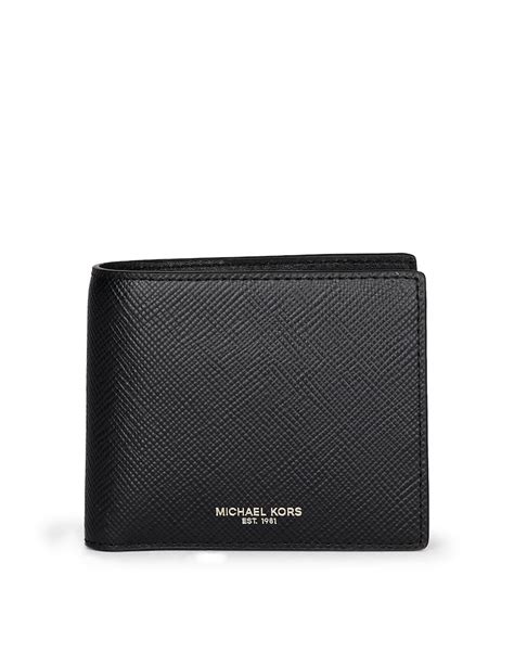 michael kors mens harrison leather billfold wallet in black|Michael Kors Men's Harrison Billfold with Passcase Wallet No Box .